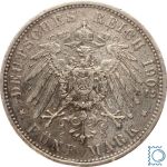 Sachsen-Meiningen, 3 Mark 1902 D, Georg II. (1866-1914), Silber, J.152