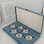 Kuba Cuba Satz 6 x Pesos 1994 Silber - Tiere der Karibik - Farbmünzen Box & Zertifikat