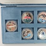 Kuba Cuba Satz 6 x Pesos 1994 Silber - Tiere der Karibik - Farbmünzen Box & Zertifikat