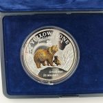 Cook Islands 25 Dollar 1996 | Yellowstone Grizzly Bear| 5 oz Silber | Box + CoA