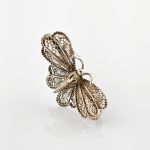 Filigrane Schmetterling-Brosche aus Silber