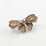 Filigrane Schmetterling-Brosche aus Silber