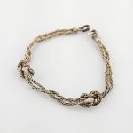 Geflochtenes Silberarmband mit Achterknoten