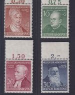 Bund, Michel Nr. 156-159 Oberrand postfrisch - Helfer der Menschheit (III)