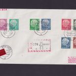 Bund Heuss Lumogen kpl. Satz 179y-260y Brief Versuchs-R-Stempel, Attest Schlegel BPP