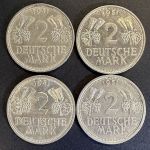 BRD - 2 DM 1951 DFG J komplett- Trauben und Ähren - Satz - Komplettsatz!
