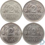 BRD - 2 DM 1951 DFG J komplett- Trauben und Ähren - Satz - Komplettsatz!