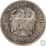 Weimar 5 Mark 1927 A, Universität Tübingen, J.329, Silber