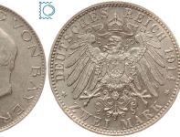 BAYERN, 2 Mark 1914 D, König Ludwig III., Silber, Jäger 52