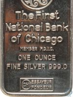 First National Bank of Chicago Vintage .999 Silver 1oz Barren | Member FDIC