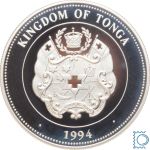 Tonga 1 Pa'anga 1996 Olympiade 1996 Speerwerfen Silber PP - SMAL LETTERING!