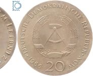 DDR 20 Mark 1966 - Gottfried Wilhelm Leibnitz - stempelglanz - J.1518