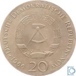 DDR 20 Mark 1966 - Gottfried Wilhelm Leibnitz - stempelglanz - J.1518
