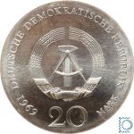 DDR 20 Mark 1969 - Johann Wolfgang von GOETHE - stempelglanz - J.1525