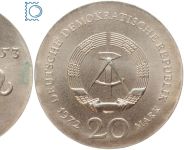 DDR 20 Mark 1972 - Lucas Cranach - stempelglanz - J.1538