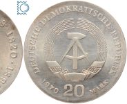 DDR 20 Mark 1969 - Friedrich Engels - stempelglanz - J.1529