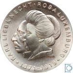 DDR 20 Mark 1971 - Karl Liebknecht + Rosa Luxemburg - stempelglanz J. 1533