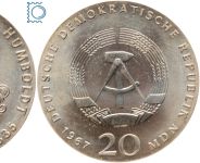 DDR 20 Mark 1967 - Wilhelm von Humboldt - stempelglanz - J.1520