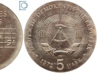 DDR 5 Mark 1972 - Johannes Brahms - stempelglanz - J.1540