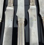 Bolin Moskau 6 Messer Vollsilber 84 Zolotnik 875 Konstantin Linke Zarenzeit