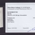 Berlin MiNr. 20 P OR dgz Eckrand postfrisch geprüft Schlegel LUXUS!
