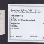 Berlin MiNr. 19 P OR dgz Eckrand postfrisch geprüft Schlegel LUXUS!