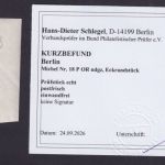 Berlin MiNr. 18 P OR dgz Eckrand postfrisch geprüft Schlegel LUXUS!