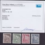 Berlin Nr. 106-109 gestempelt, Vollstempel CHARLOTTENBURG, geprüft Schlegel BPP