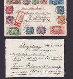 Schleswig 1920 Mi.Nr. 1-14 auf R-Brief Flensburg Abstimmungstag 14.3.1920