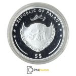 Palau 5 Dollar 2009 - Brandenburger Tor und Mauerfall - Silber PP