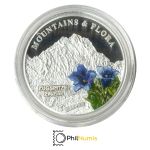 Palau 5 Dollar 2009 - Mountains & Flora - Zugspitze mit Enzian - Silber PP