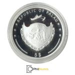 Palau 5 Dollar 2009 - Mountains & Flora - Zugspitze mit Enzian - Silber PP