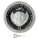 Palau 5 Dollar 2010 - World of Wonders - Angkor Wat - Silber PP