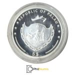 Palau 5 Dollar 2007 - Pacific Wildlife - Seestern - Silber PP