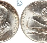 Vatikan 5 Lire 1940, Papst Pius XII., Anno II - Silber