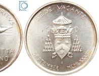 Vatikan, Vatikanstadt, 500 Lire 1978 - Sede Vacante II - Silber
