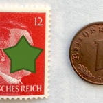 REICHSPFENNIG + BRIEFMARKE ADOLF HITLER - MIT HAKENKREUZ - DEUTSCHES REICH
