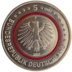 5 EURO 2017 F - Stuttgart - Tropische Zone - bankfrisch aus Rolle