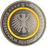 5 EURO 2018 G - Karlsuhe - Subtropische Zone - bankfrisch aus Rolle