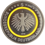 5 EURO 2018 F - Stuttgart - Subtropische Zone - bankfrisch aus Rolle