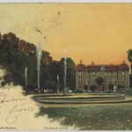 AK Litho SCHWETZINGEN Schloßgarten 1899 gelaufen - Künstler Edgar Meyer