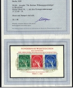 Berlin, Block 1 gestempelt, Befund Schlegel BPP