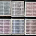 DDR, MiNr. 453-458 kompletter Bogen Satz Fünfjahresplan gestempelt