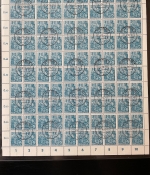 DDR, MiNr. 453-458 kompletter Bogen Satz Fünfjahresplan gestempelt