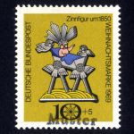 Bund Michel Nr. XII postfrisch - Attest Schlegel BPP - Weihnachten 1969