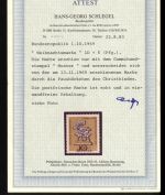 Bund Michel Nr. XII postfrisch - Attest Schlegel BPP - Weihnachten 1969