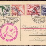 Zeppelin Postkarte Hindenburg LZ 129 Olympiafahrt 1936 Sieger 427 Ba