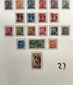 Saarland 1947-1959 Sammlung postfrisch komplett ohne Blocks im Borek Album