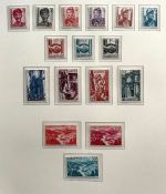 Saarland 1947-1959 Sammlung postfrisch komplett ohne Blocks im Borek Album