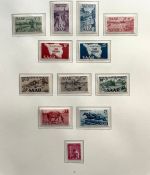 Saarland 1947-1959 Sammlung postfrisch komplett ohne Blocks im Borek Album